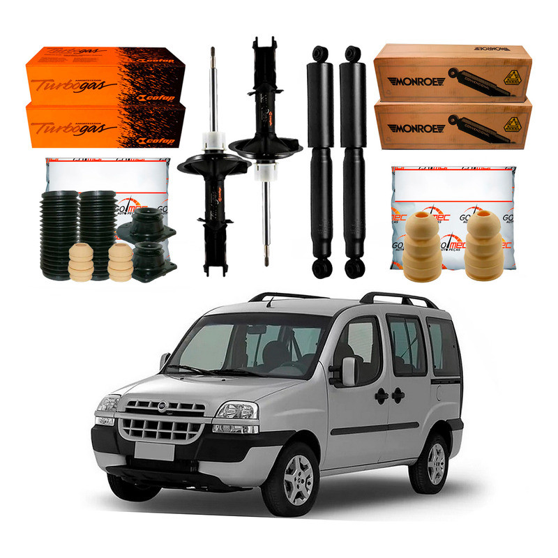 Kit Amortecedor Dianteiro Traseiro Doblo 1.3 2002 A 2006 Kit Amortecedor Dianteiro Traseiro Doblo 1.3 2002 A 2006