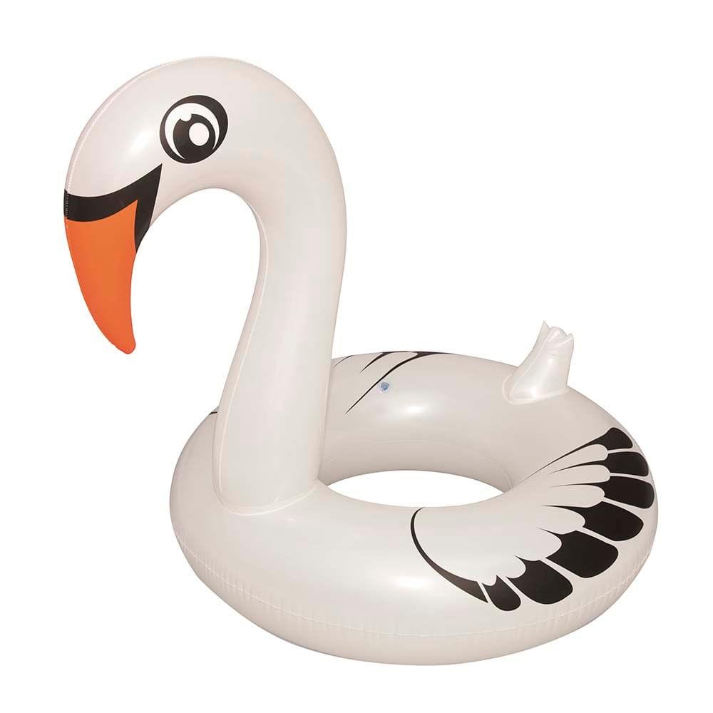 Boia Cisne Perolado Branco com Abertura Boia Cisne Perolado Branco com Abertura