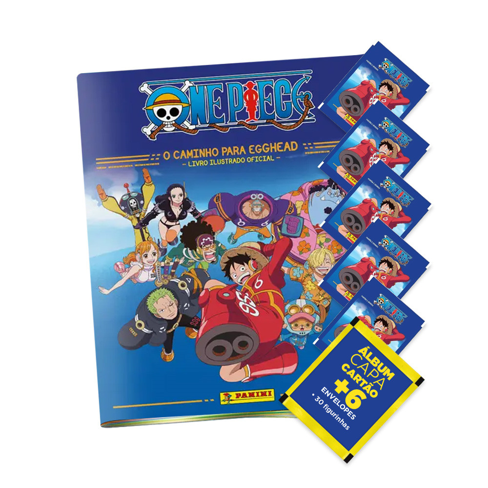 One Piece Egghead 2025 – Álbum Capa Cartão + 06 envelopes (30 Figurinhas) – Novo One Piece Egghead 2025 – Álbum Capa Cartão + 06 envelopes (30 Figurinhas) – Novo
