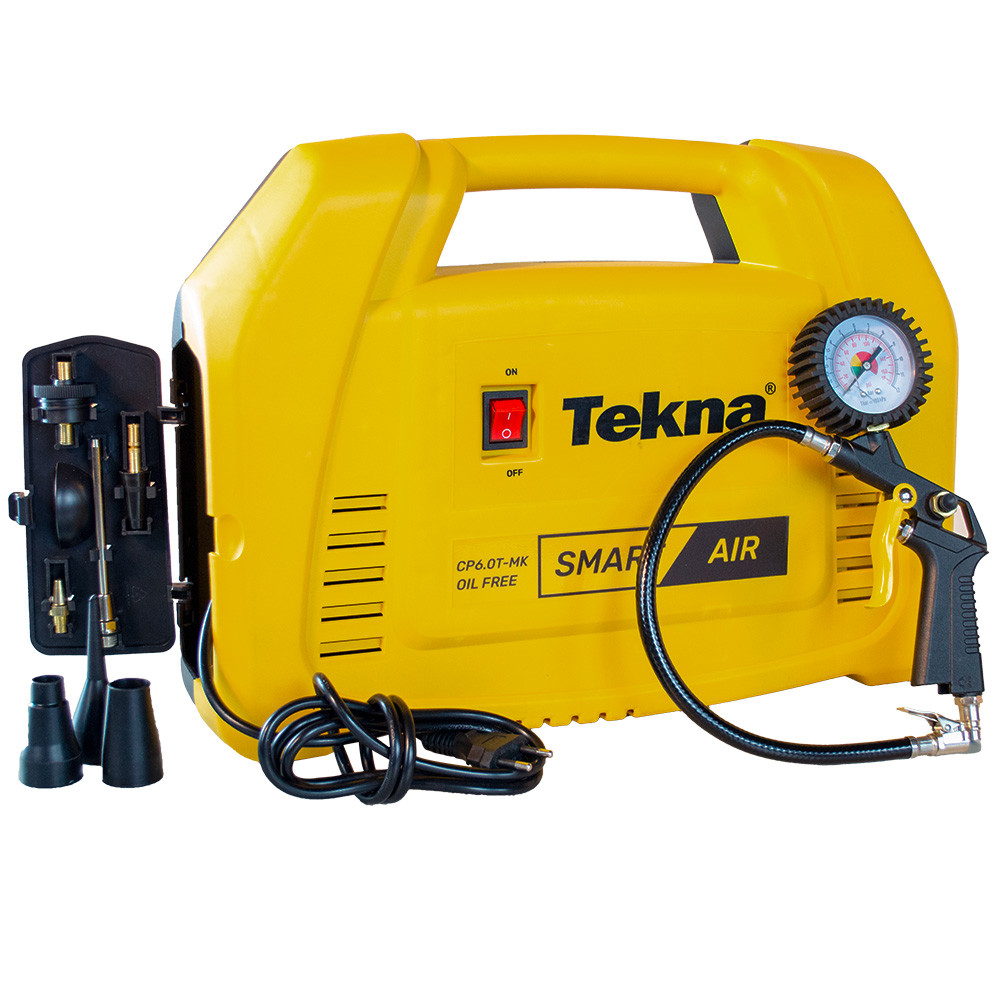 Kit Compressor de Ar Direto Formato Maleta Tekna CP6 0T 1MK 1.5hp Isento de Óleo 3450 RPM Kit Compressor de Ar Direto Formato Maleta Tekna CP6 0T 1MK 1.5hp Isento de Óleo 3450 RPM
