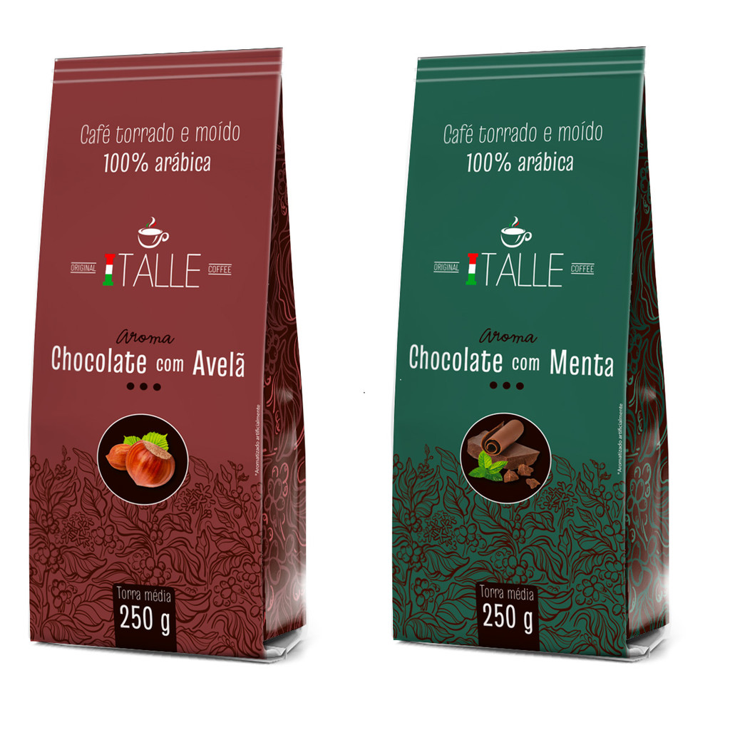 Café Italle Aromatizado Menta E Chocolate Com Avelã Café Italle Aromatizado Menta E Chocolate Com Avelã