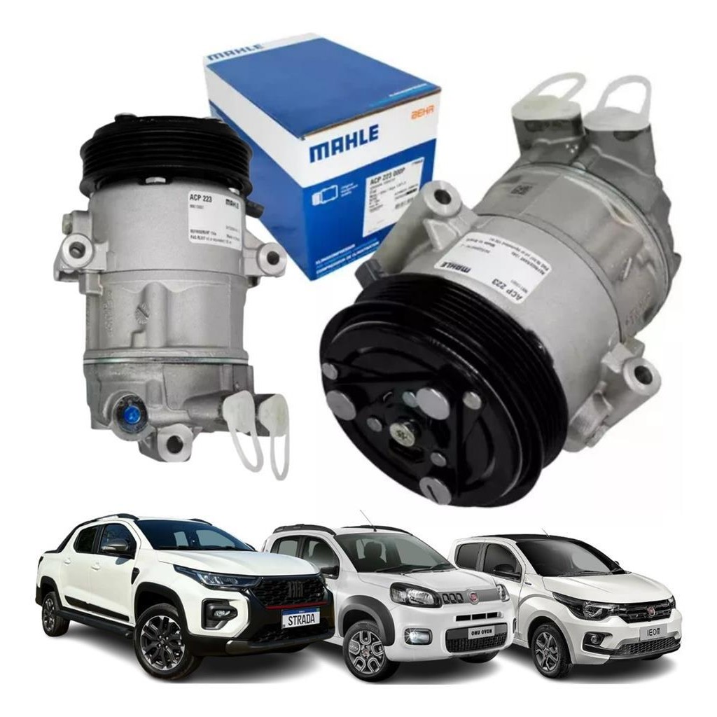 Compressor Ar Condicionado Fiat Argo Cronos Mobi Uno 2017 2018 2019 2020 A 2023 Original Mahle