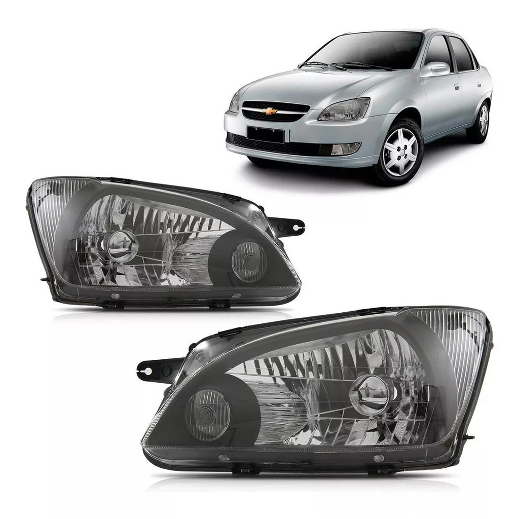 Par Farol Corsa Classic 2011 2012 2013 2014 2015 2016 Máscara Negra Par Farol Corsa Classic 2011 2012 2013 2014 2015 2016 Máscara Negra