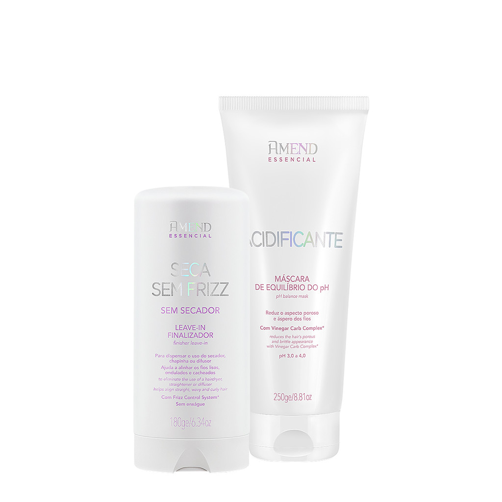 Kit Amend Essencial Seca Sem Frizz Equilíbrio do Ph Leave-in Acidificante (2 produtos) Kit Amend Essencial Seca Sem Frizz Equilíbrio do Ph Leave-in Acidificante (2 produtos)