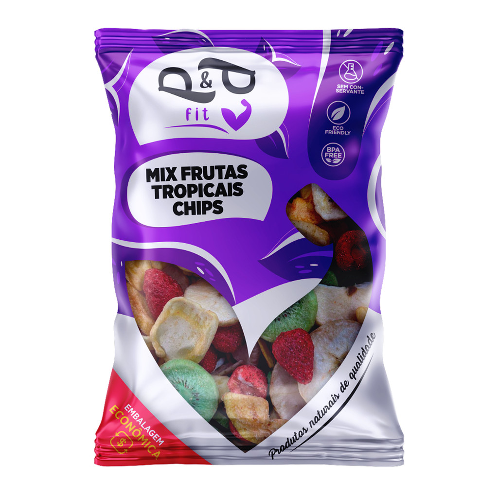 Mix P&P Frutas Tropicais Chips Desidratadas Liofilizadas 500g Mix P&P Frutas Tropicais Chips Desidratadas Liofilizadas 500g