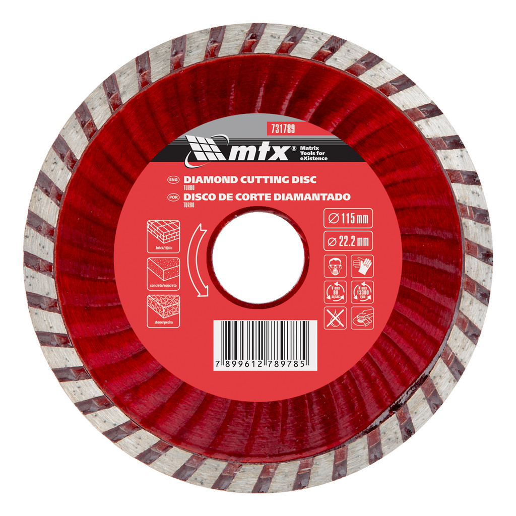 DISCO DE CORTE TURBO, DIAMANTADO, CORTE SECO, 115 X 22,2MM, 1PC // MTX DISCO DE CORTE TURBO, DIAMANTADO, CORTE SECO, 115 X 22,2MM, 1PC // MTX