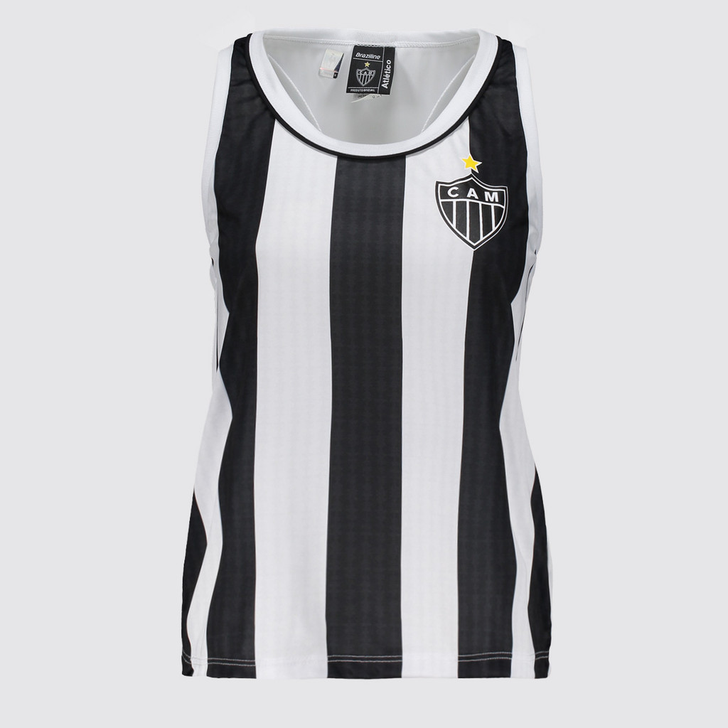 Regata Atlético Mineiro Presença Feminina Branca Regata Atlético Mineiro Presença Feminina Branca