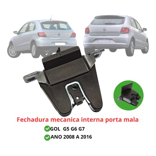 Fechadura Mecânica Tampa Traseira Porta Mala Gol G5 G6 G7 G8 Fechadura Mecânica Tampa Traseira Porta Mala Gol G5 G6 G7 G8