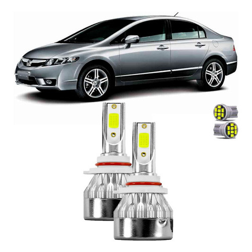Kit Ultra Led New Civic 2007/2011 Farol Alto 20000 Lúmens Kit Ultra Led New Civic 2007/2011 Farol Alto 20000 Lúmens