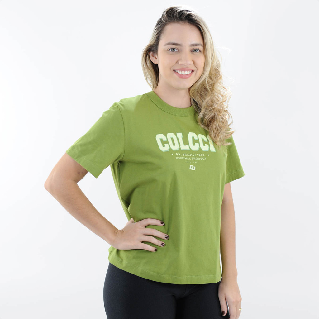 Camiseta Colcci Glam it up Verde Yuca – Feminino Camiseta Colcci Glam it up Verde Yuca – Feminino