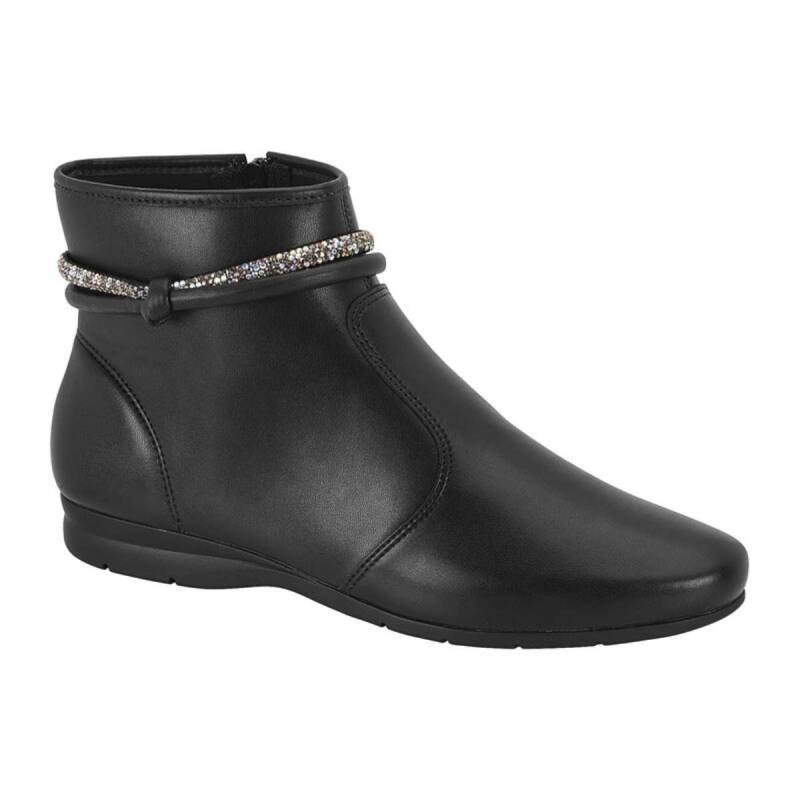 Bota Beira Rio Cano Baixo com Strass – Feminina – Preto 01st Bota Beira Rio Cano Baixo com Strass – Feminina – Preto 01st