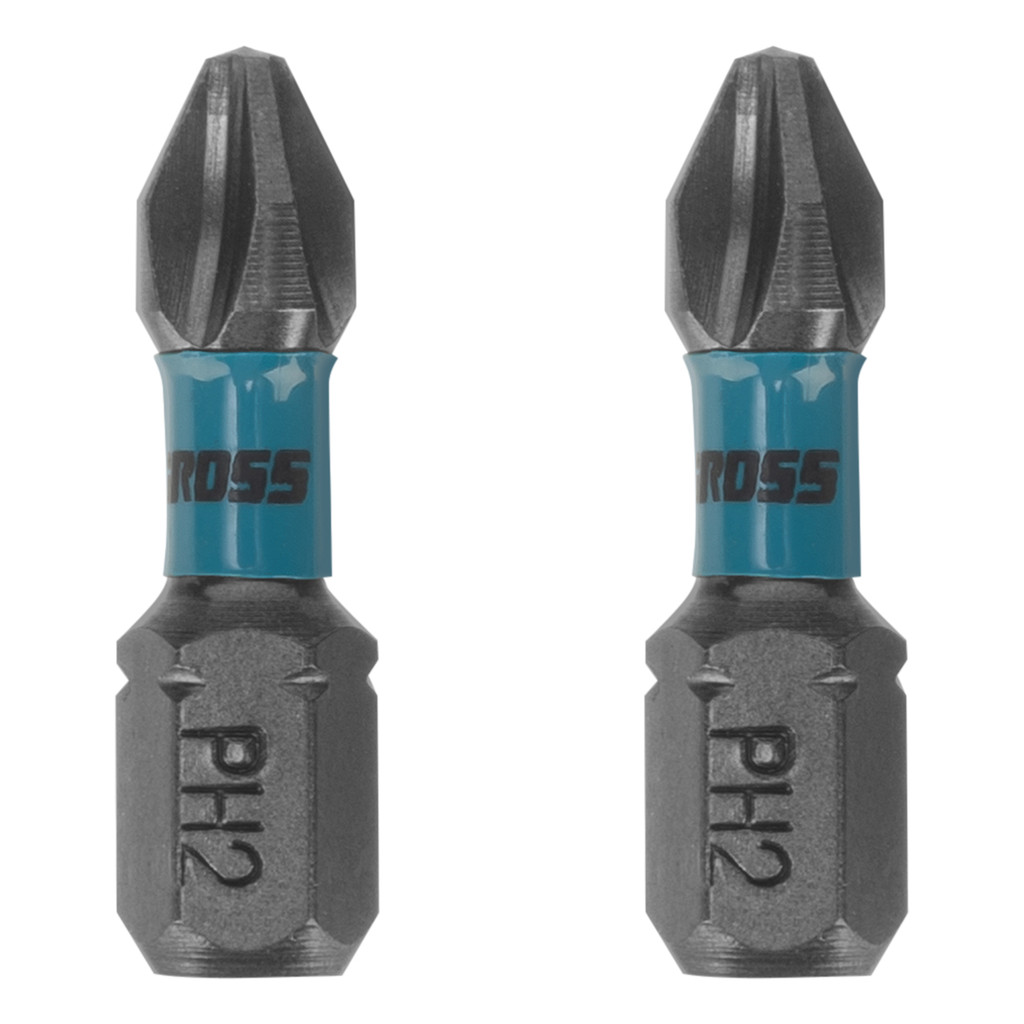 BITS TORCAO PH2, PARA FERRAMENTAS DE IMPACTO, ACO CROMO MOLIBDENIO, 25MM, 2PCS // GROSS BITS TORCAO PH2, PARA FERRAMENTAS DE IMPACTO, ACO CROMO MOLIBDENIO, 25MM, 2PCS // GROSS