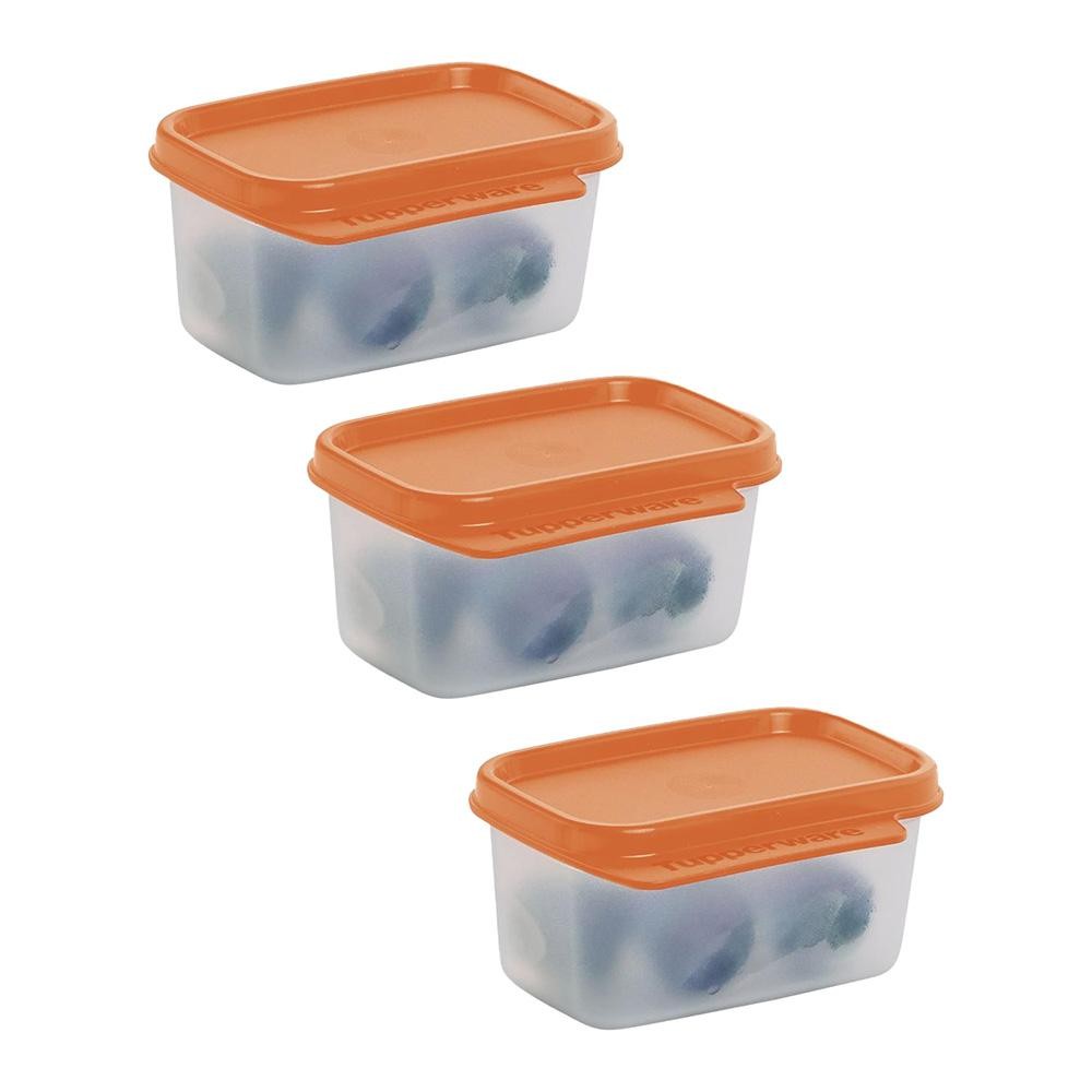 Kit 3 Potes Herméticos Tupperware Basic Line Transparente 160ml