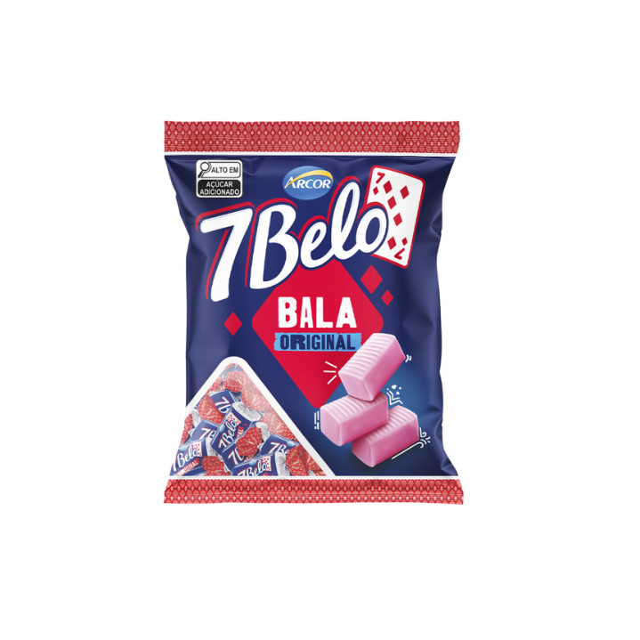 Bala 7 Belo Framboesa Sem Glúten 500 G Bala 7 Belo Framboesa Sem Glúten 500 G