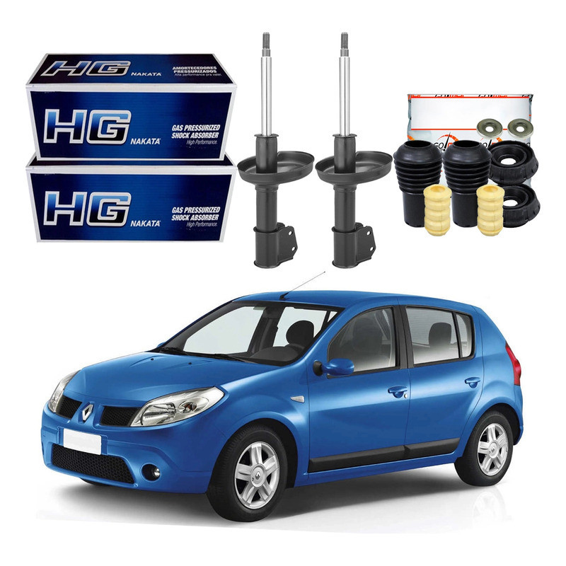 Kit Amortecedor Dianteiro, Sandero 1.0 1.6 2007 A 2013 Kit Amortecedor Dianteiro, Sandero 1.0 1.6 2007 A 2013