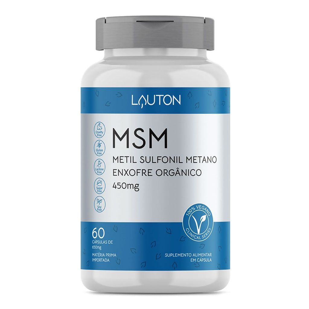 MSM – Metil Sulfonil Metano – 60 Cápsulas – Lauton Nutrition MSM – Metil Sulfonil Metano – 60 Cápsulas – Lauton Nutrition