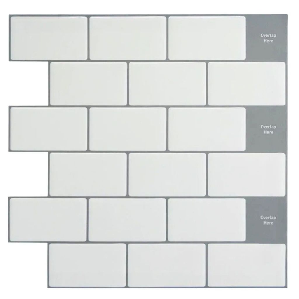 Kit 20 Pastilha Adesiva Resinada Tijolinho Branco 3d Azulejo Cozinha Banheiro Kit 20 Pastilha Adesiva Resinada Tijolinho Branco 3d Azulejo Cozinha Banheiro