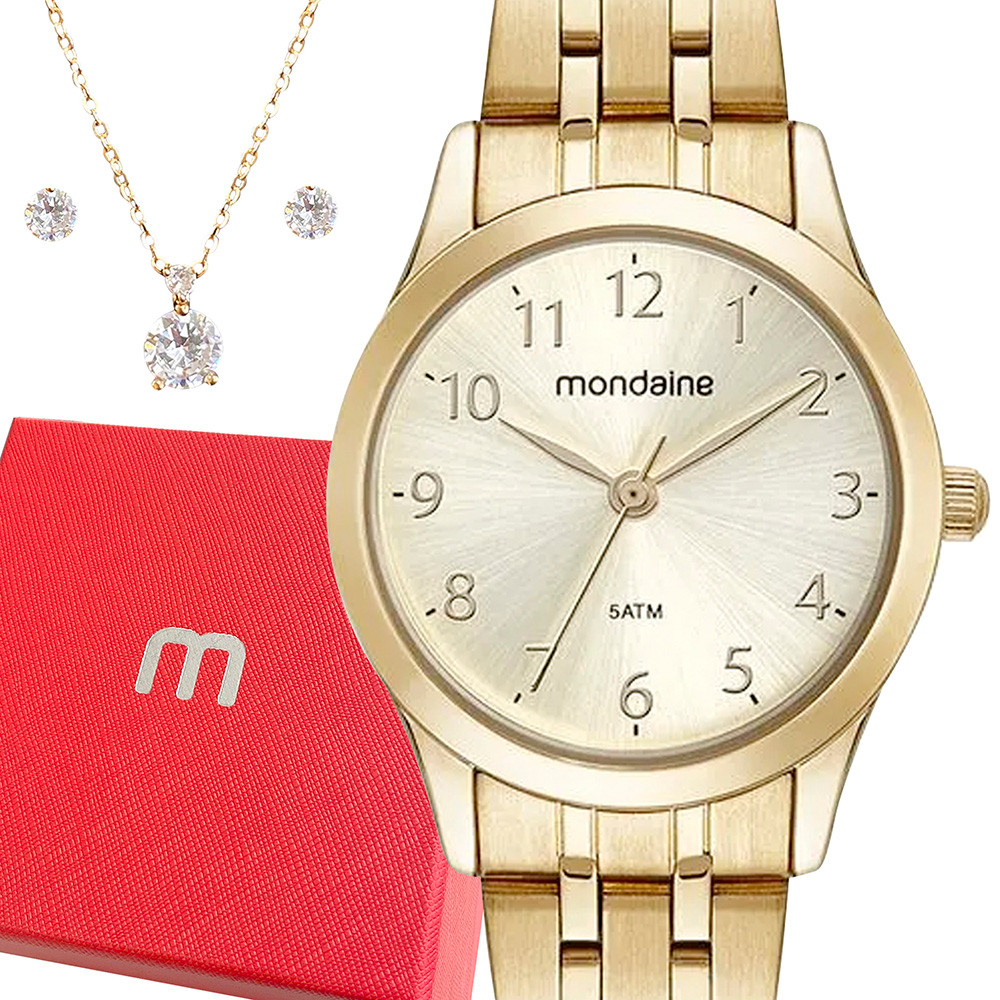 Relógio Mondaine Feminino Dourado Analógico Original Top Relógio Mondaine Feminino Dourado Analógico Original Top
