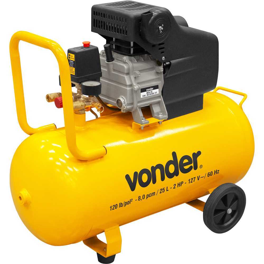 Motocompressor Bomba de Ar Vonder MCV25 8PCM 25 Litros Monofásico Motocompressor Bomba de Ar Vonder MCV25 8PCM 25 Litros Monofásico