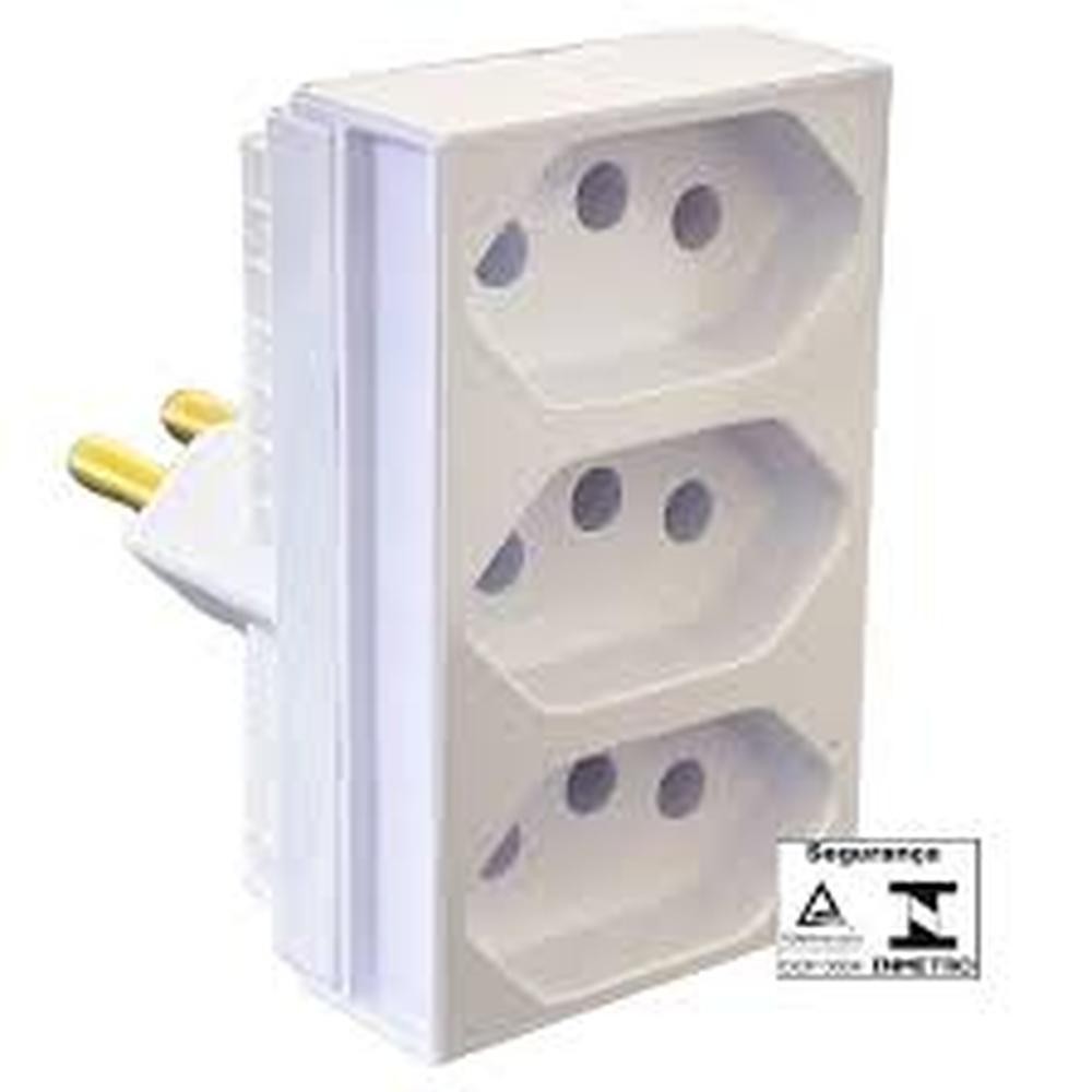 Pino Adaptador Monobloco 3 Saídas 20a 2p+t – Ilumi Pino Adaptador Monobloco 3 Saídas 20a 2p+t – Ilumi