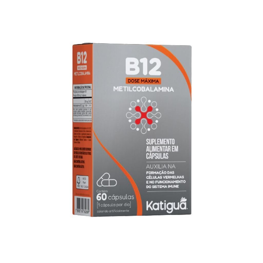 B12 Metilcobalamina – 60 Cápsulas – Katiguá B12 Metilcobalamina – 60 Cápsulas – Katiguá