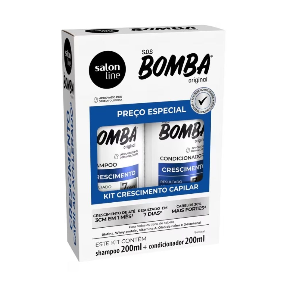 Kit Shampoo + Condicionador SOS Bomba Original Salon Line 200ml Kit Shampoo + Condicionador SOS Bomba Original Salon Line 200ml