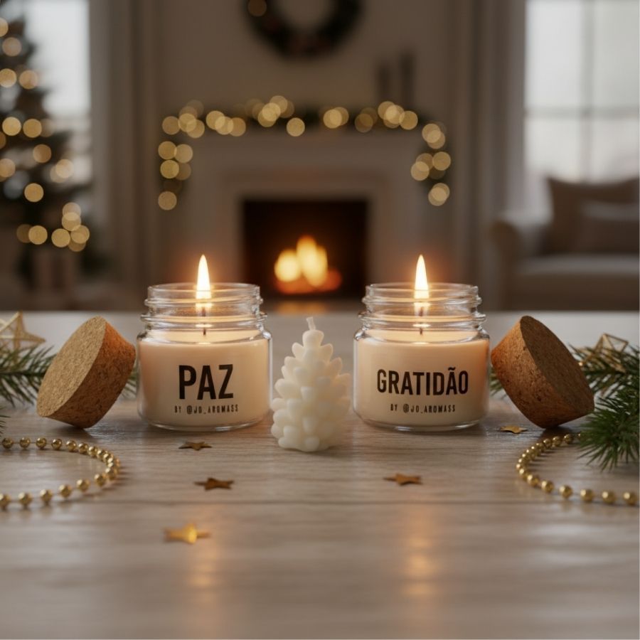 Vela Aromática – Trio Natalino Paz e Gratidão – 1 unidade – Rizzo Vela Aromática – Trio Natalino Paz e Gratidão – 1 unidade – Rizzo