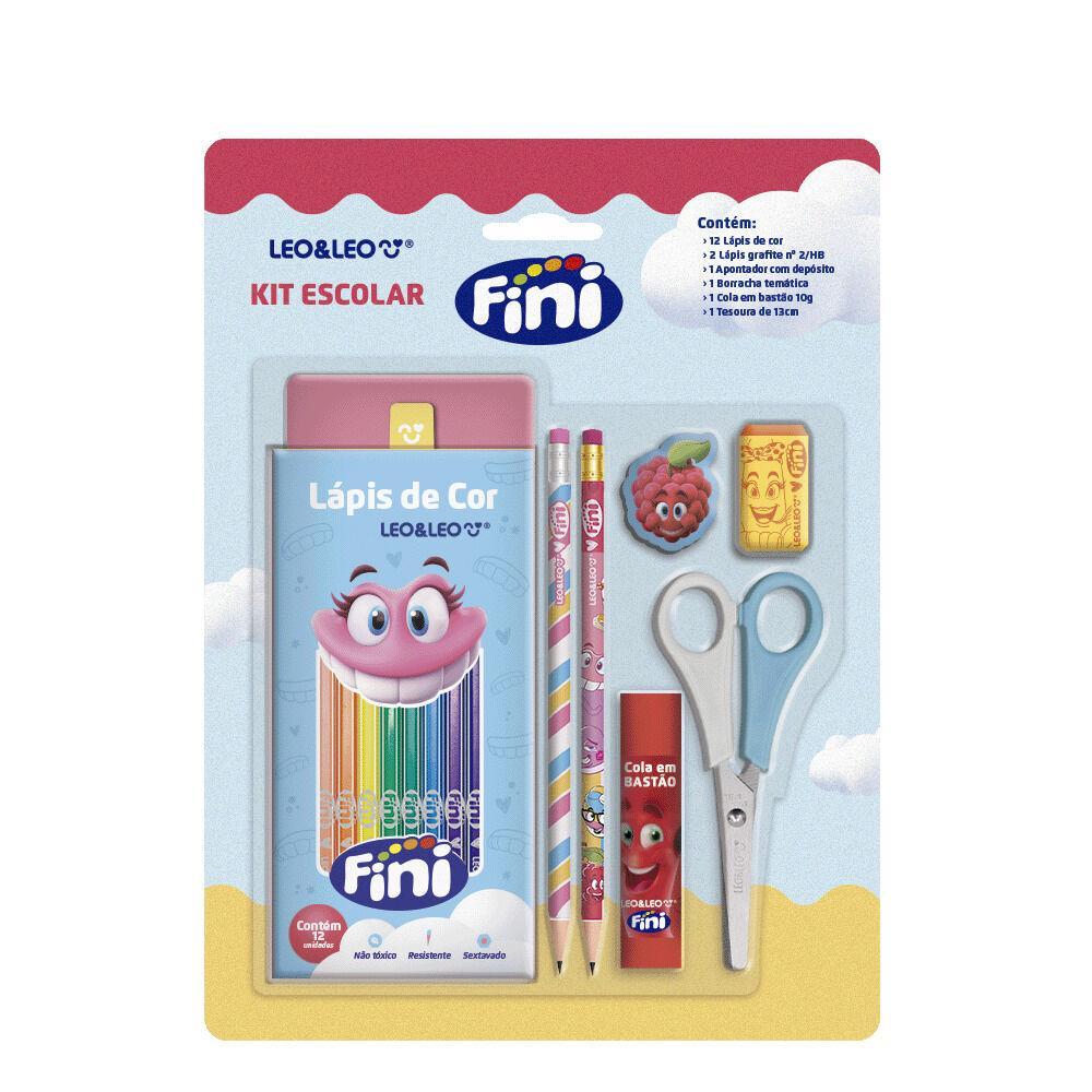 Kit Escolar Leo&Leo – 18 Peças – Fini Kit Escolar Leo&Leo – 18 Peças – Fini