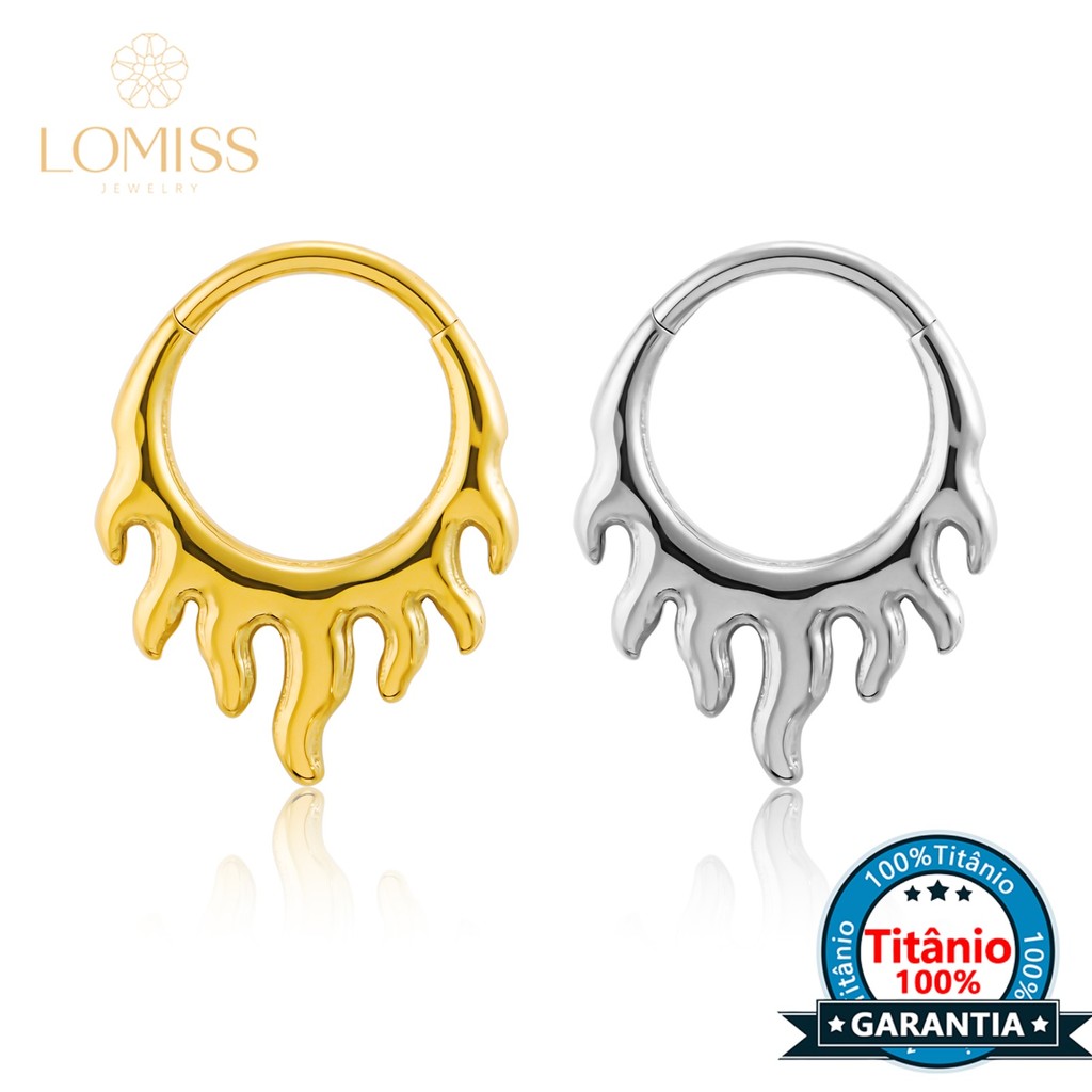 Piercing Nariz Orelha Argola Titânio Pvd Segmento Articulado Detalhe Fogo Septo Rook Conch Piercing Nariz Orelha Argola Titânio Pvd Segmento Articulado Detalhe Fogo Septo Rook Conch