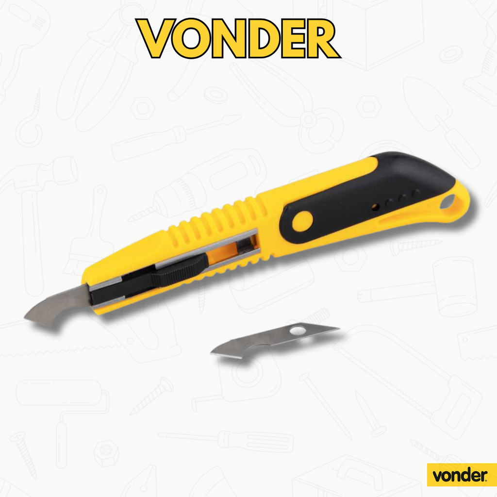 Estilete para Acrílico Profissional 140 mm com 2 Lâminas – Vonder Estilete para Acrílico Profissional 140 mm com 2 Lâminas – Vonder