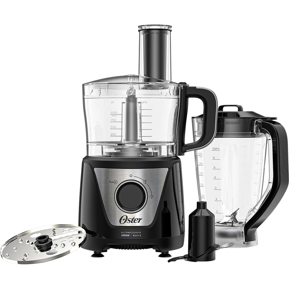 Multiprocessador de Alimentos Black 4 em 1 Oster Multiprocessador de Alimentos Black 4 em 1 Oster
