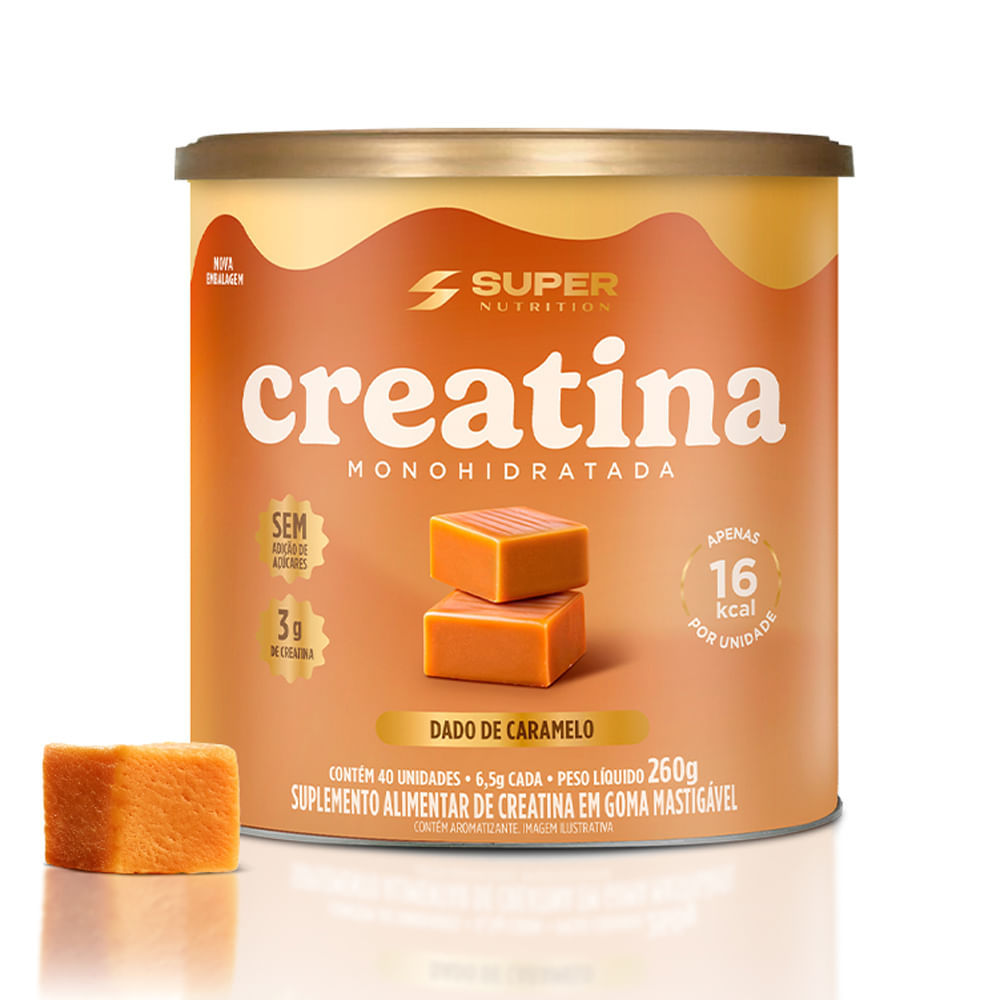 Creatina Monohidratada Super Nutrition Dado de Caramelo 260g Creatina Monohidratada Super Nutrition Dado de Caramelo 260g