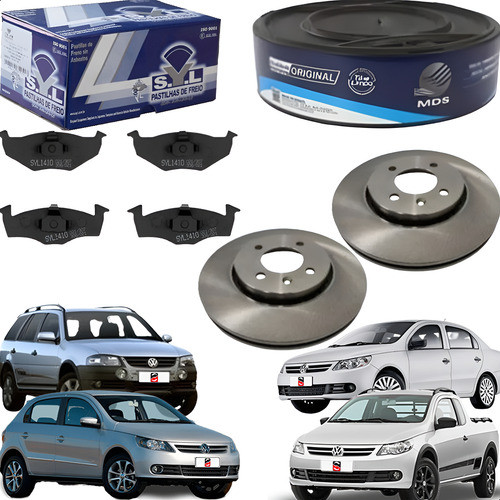Kit Disco Freio+pastilha Gol G5 G6 Saveiro Voyage Original.. Kit Disco Freio+pastilha Gol G5 G6 Saveiro Voyage Original..