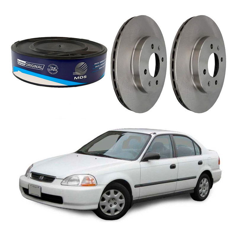 Par Disco Freio Dianteiro Honda Civic 1.5 1.6 1997 A 2000 Par Disco Freio Dianteiro Honda Civic 1.5 1.6 1997 A 2000