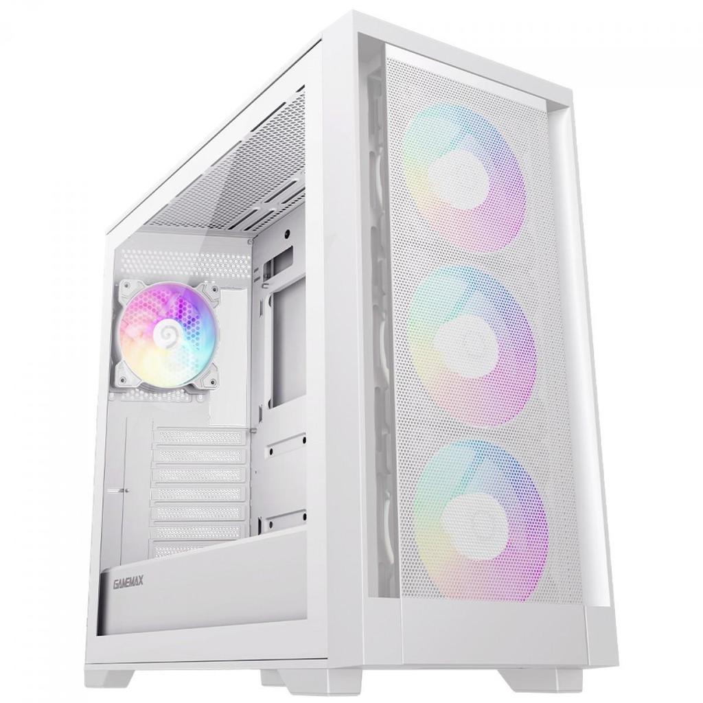 Gabinete Gamer Gamemax Defender MB WH, Mid Tower, MATX, Vidro Temperado, Sem Fonte, Sem Fan, DEFENDER WHITE Gabinete Gamer Gamemax Defender MB WH, Mid Tower, MATX, Vidro Temperado, Sem Fonte, Sem Fan, DEFENDER WHITE