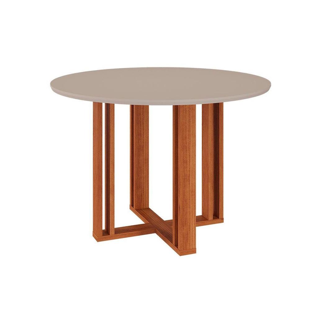 Mesa de Sala Jantar Flora c/Tampo Madeirado 109X109cm Cinamomo/Off White – Cimol Mesa de Sala Jantar Flora c/Tampo Madeirado 109X109cm Cinamomo/Off White – Cimol