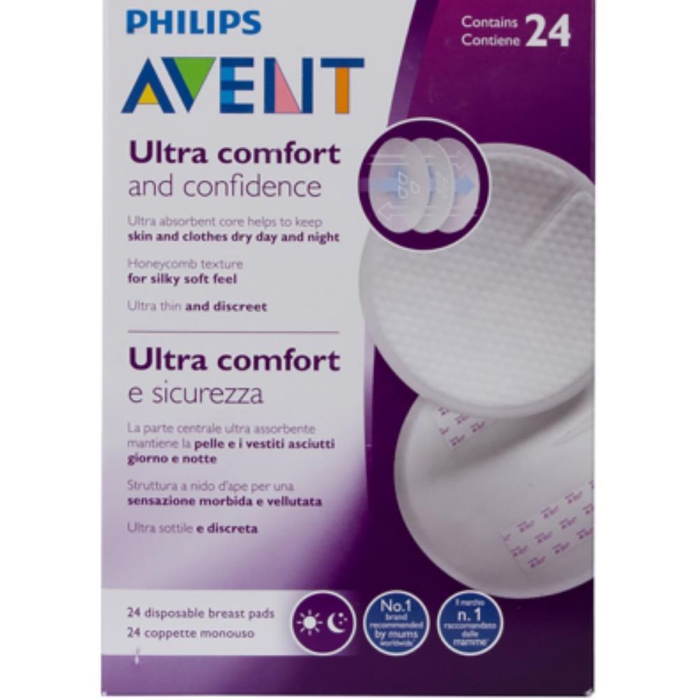 Absorvente Protetor de Seios Avent Descartável Dia e Noite com 24 Unidades Absorvente Protetor de Seios Avent Descartável Dia e Noite com 24 Unidades