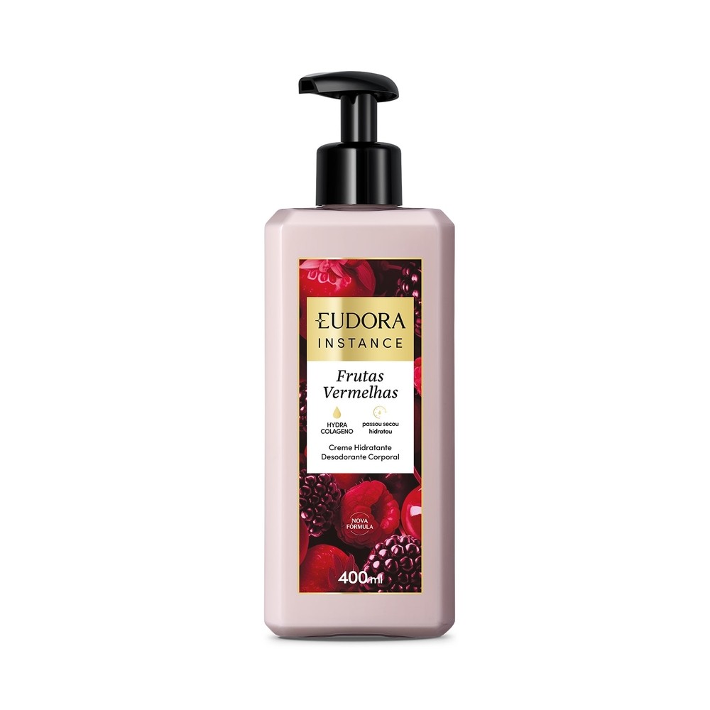 Eudora Instance Frutas Vermelhas Creme Hidratante Desodorante Corporal 400ml Eudora Instance Frutas Vermelhas Creme Hidratante Desodorante Corporal 400ml