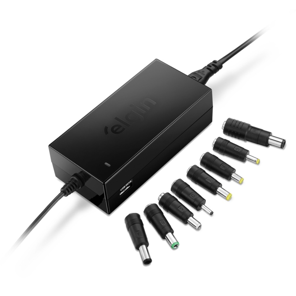 Fonte Elgin Universal Notebook 90W Bivolt USB 10 Conectores Fonte Elgin Universal Notebook 90W Bivolt USB 10 Conectores