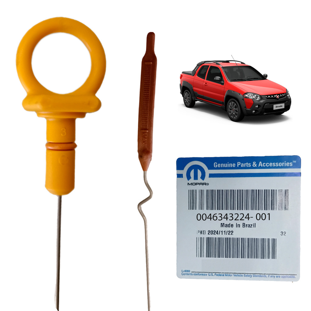Vareta Nível Óleo Motor Original Fiat Strada 2013 a 2020 Vareta Nível Óleo Motor Original Fiat Strada 2013 a 2020