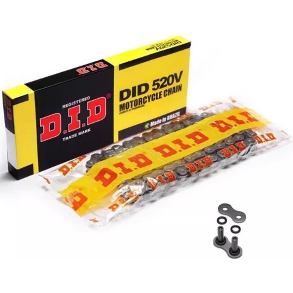 Corrente DE Motorizada Did 520 520v 118 Elos Com Retentor – Até 450cc ORIGINAL NOVO Corrente DE Motorizada Did 520 520v 118 Elos Com Retentor – Até 450cc ORIGINAL NOVO