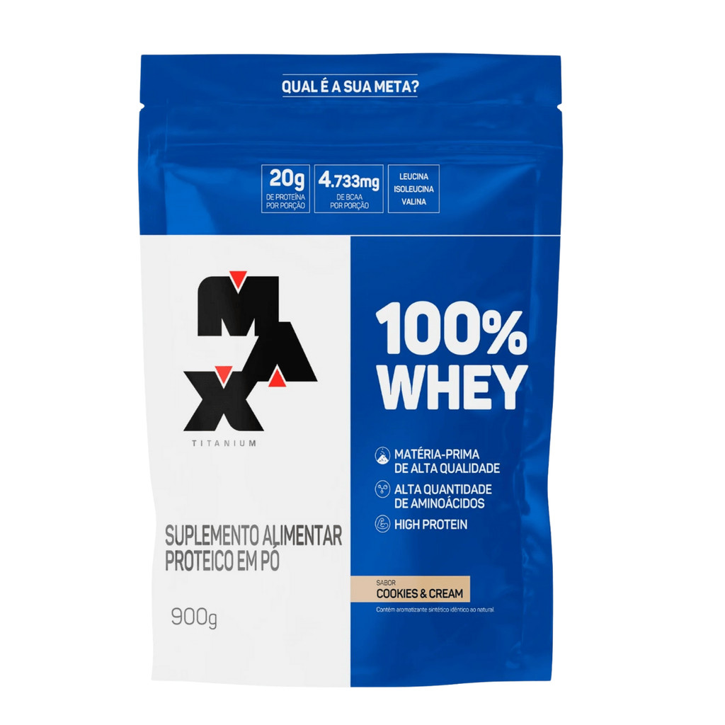 100% Whey Refil 900g Max Titanium 100% Whey Refil 900g Max Titanium