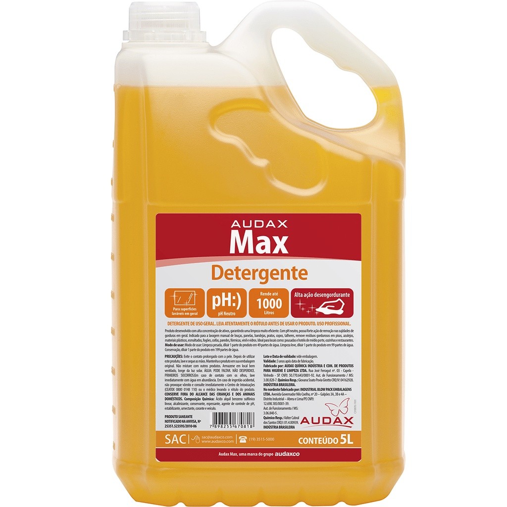 Detergente Neutro Audax Max – 5L Detergente Neutro Audax Max – 5L