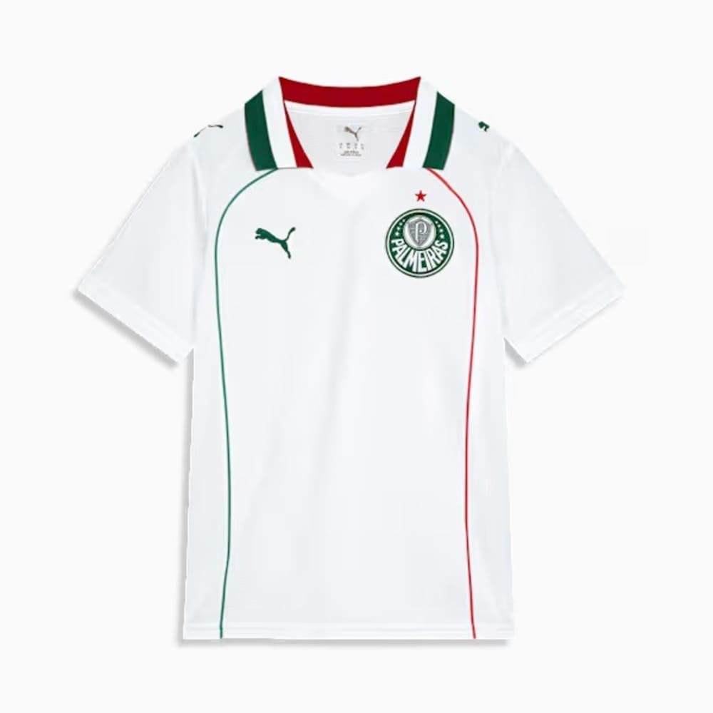 Camisa Palmeiras II Puma 26/27 Infantil Branca Camisa Palmeiras II Puma 26/27 Infantil Branca