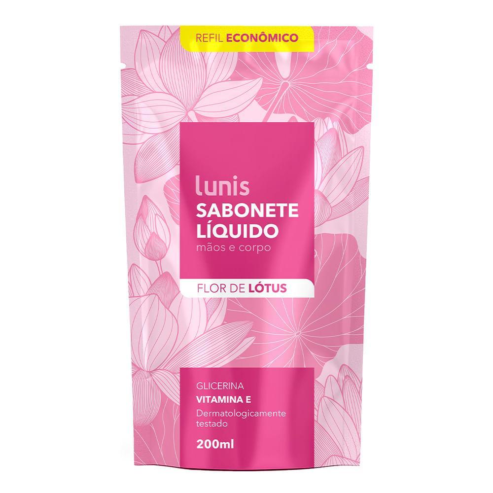 SABONETE LÍQUIDO LUNIS FLOR DE LÓTUS 200ML REFIL SABONETE LÍQUIDO LUNIS FLOR DE LÓTUS 200ML REFIL
