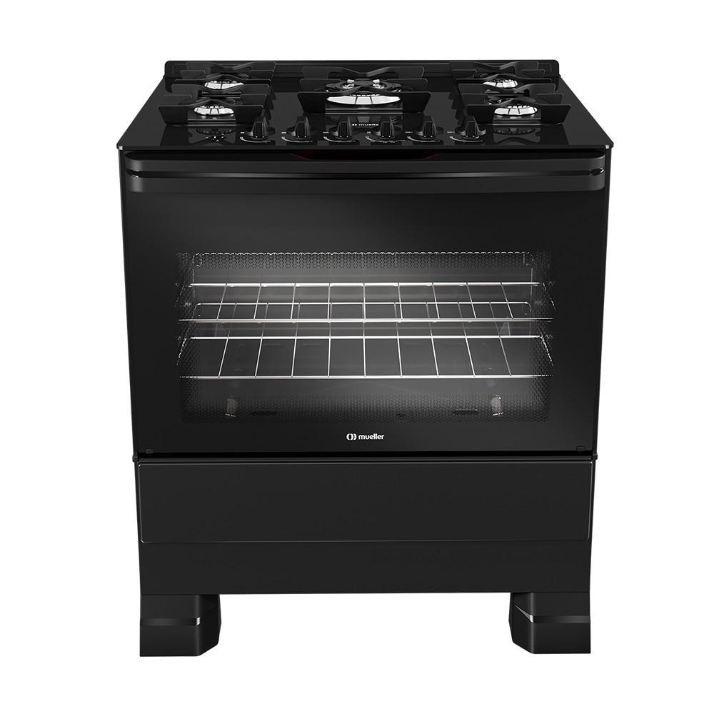 Fogão 5 Bocas Mueller Mesa Vidro – Preto Fogão 5 Bocas Mueller Mesa Vidro – Preto