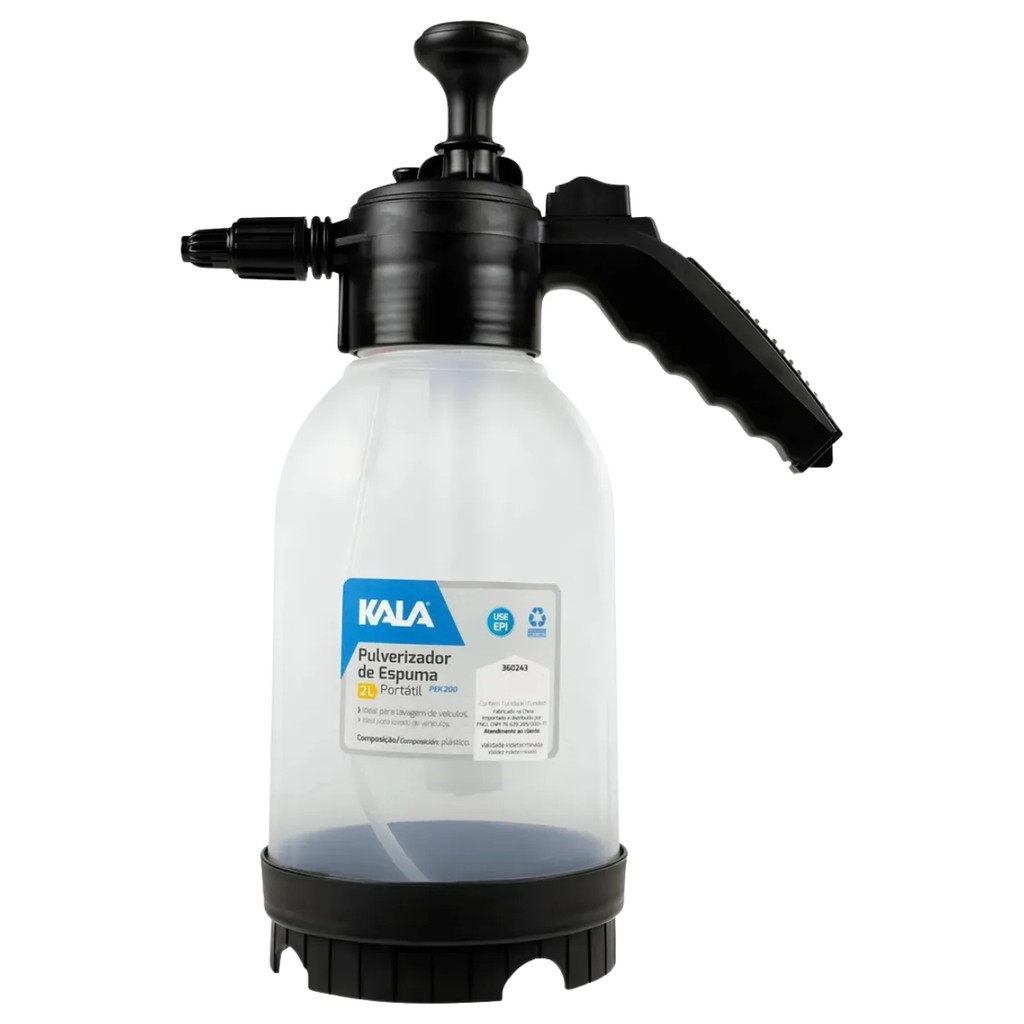 Pulverizador Espuma Automotivo 2 Litros Portátil 360243 Kala Pulverizador Espuma Automotivo 2 Litros Portátil 360243 Kala