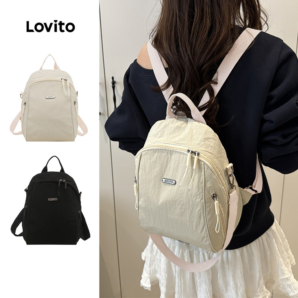 Lovito Mochila Feminina Casual Multifuncional De Grande Capacidade Para Deslocamentos Diários LFA110089 Lovito Mochila Feminina Casual Multifuncional De Grande Capacidade Para Deslocamentos Diários LFA110089