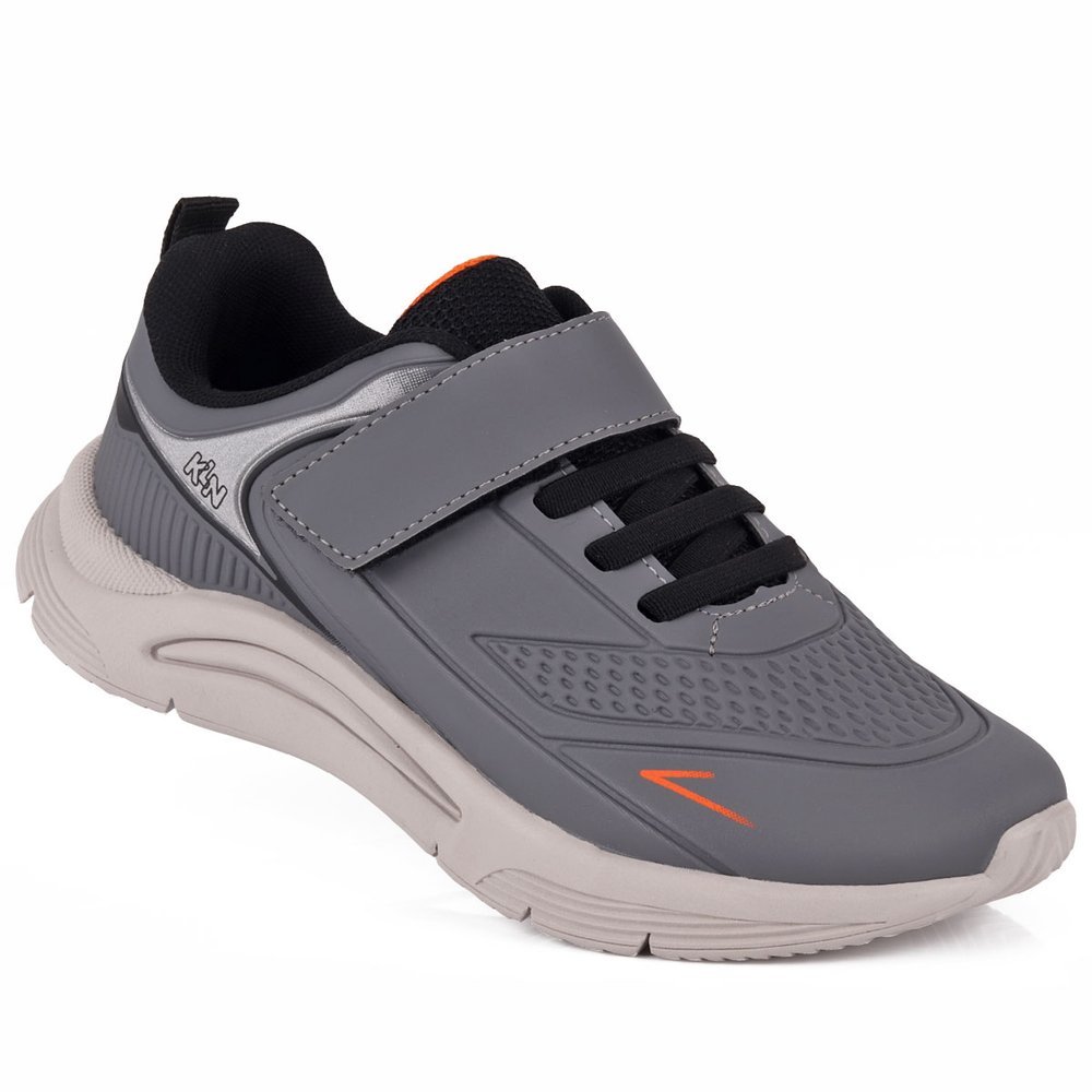 Tênis Infantil Klin New Sport Cinza Calce Fácil com Elástico e Velcro – Grafite Tênis Infantil Klin New Sport Cinza Calce Fácil com Elástico e Velcro – Grafite