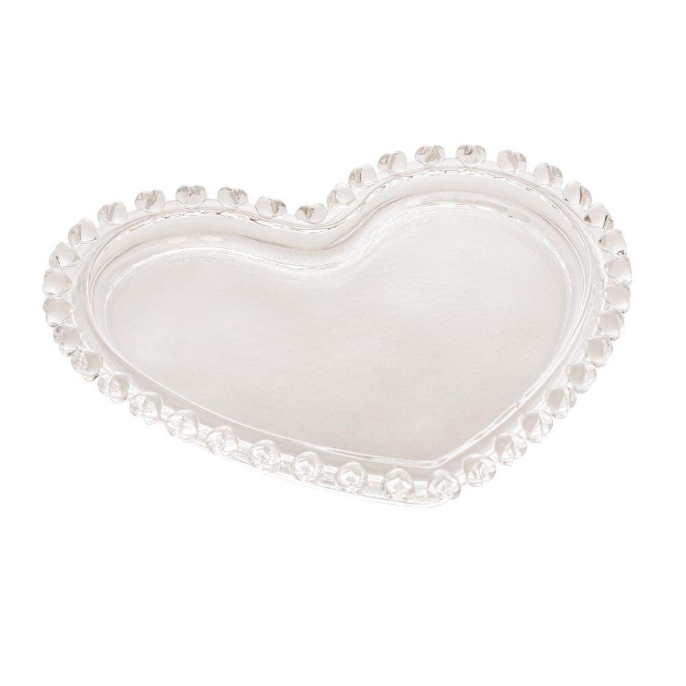 Prato Lyor Coração de Sobremesa de Cristal 18cm x 15,5cm Prato Lyor Coração de Sobremesa de Cristal 18cm x 15,5cm